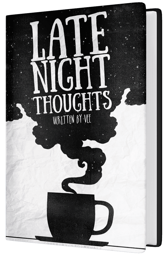 Late Night Thoughts - A book cover featuring a serene night sky with stars, evoking contemplation and introspection.